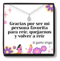 Regalo Para Amiga Collar De Plata Con Caja, Mensaje Especial Dije Gota