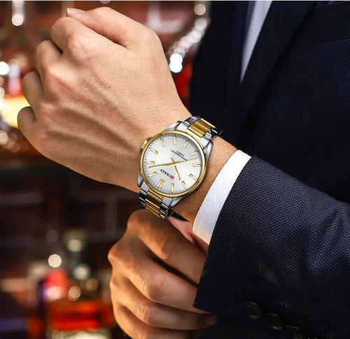 Reloj Para Parejas Acero Inoxidable, Regalo Plateado Gris