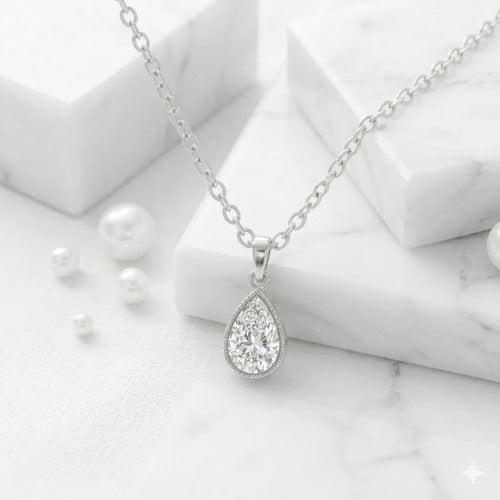 Regalo De Cumpleaños Para Mujer, Collar Elegante Plata 925 Plateado