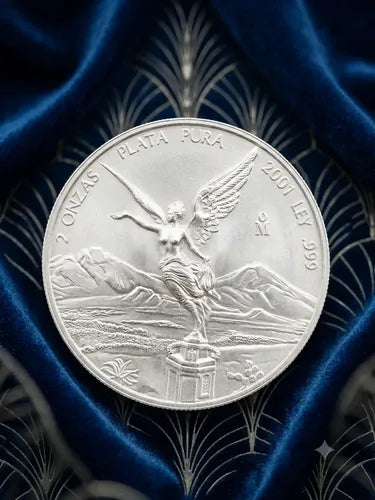 2 Onza De Plata Pura Libertad Del Año 2001