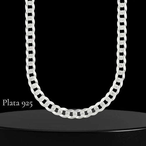 Cadena Estilo Barbada Para Hombre De Plata 925 Plateado