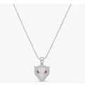 Collar De Jaguar Con Circonitas De Plata 925 Plateado