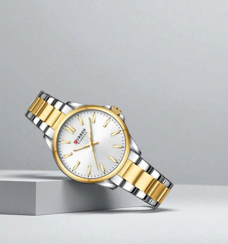 Reloj Para Mujer Acero Inoxidable Moderno, Regalo Mujer Plateado Gris