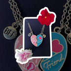 Set 2 Collares Corazón con Imán · Mejores Amigas