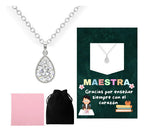 Collar Gota · Regalo para Maestra · Plata 925