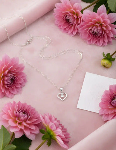 Collar Plata De Corazón Para  Mi Hermosa Hija Con Caja Plateado