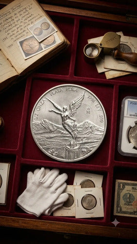 1/2 Onza De Plata Pura Libertad Del Año 1996