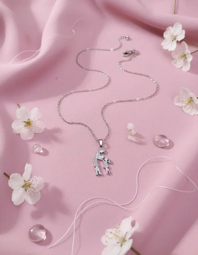 Collar Elegance Prime Acero Inoxidable Mama E Hija Plateado