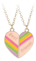 Juego 2 Collares Colgante Corazón  Mejores Amigas Con Imán