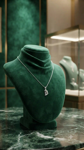 Collar Con Dije De Delfin Y Corconitas De Plata 925 Plateado