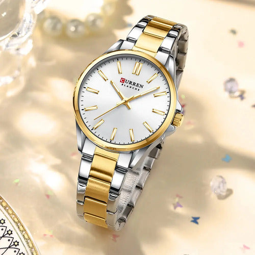 Reloj Para Mujer Acero Inoxidable Moderno, Regalo Mujer Plateado Gris