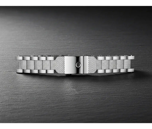 Reloj De Caballero De Plata 925 Para Hombre Plateado Blanco