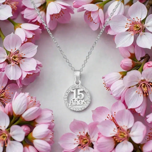 Regalo Para Quinceañera, Joyeria Plata 925 Dije 15 Años Plateado