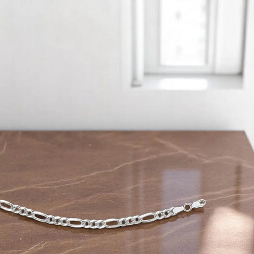 Pulso Plata Para Hombre Regalo Romántico Para Novio, Esposo Plateado 21 Cm