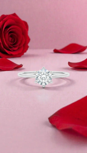 Anillo De Compromiso Plata 925 Forma Corona, Regalo Corona 7