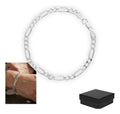 Pulso Para Hombre 3x1 Eslabón De Plata 925 Para Caballero Plateado 6.37 Cm 20 Cm