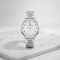 Reloj De Caballero De Plata 925 Para Hombre Plateado Blanco