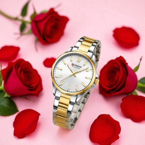 Reloj Para Mujer Acero Inoxidable Moderno, Regalo Mujer Plateado Gris