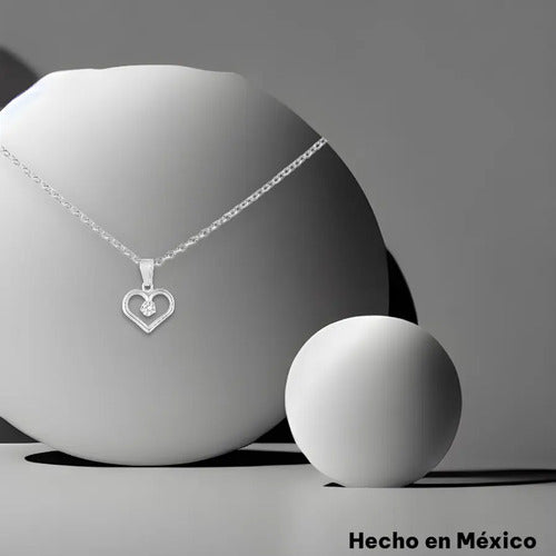 Collar Plata De Corazón Para  Mi Hermosa Hija Con Caja Plateado