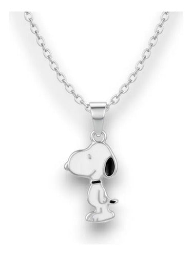 Collar De Snoopy De Plata 925 Plateado