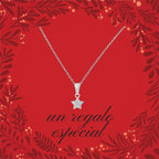 Collar Estrella con Mensaje · Regalo de Navidad para Mujer · Plata