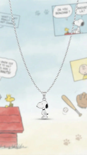 Collar De Snoopy De Plata 925 Plateado
