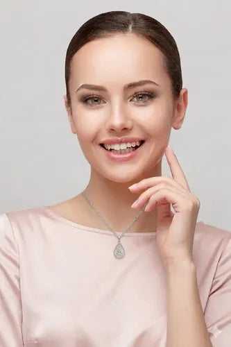 Regalo De Cumpleaños Para Mujer, Collar Elegante Plata 925 Plateado