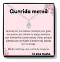 Collar Plata 925 Corazón Regalo Para Mamá Con Caja Plateado