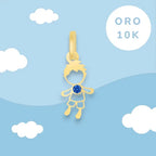 Dije Niño con Circonia · Regalo para Hijo · Oro 10k