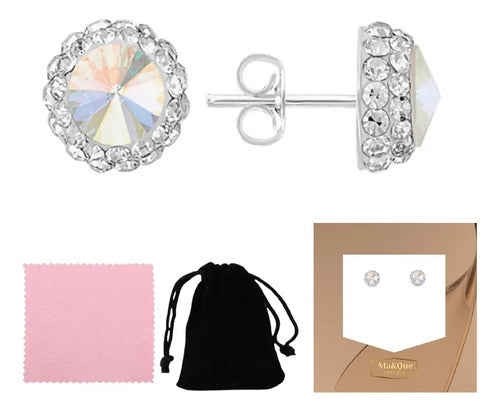 Aretes Broqueles De Plata 925 Para Fiestas
