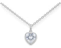 Collar En Plata Pura S925 Con Colgante En Forma De Corazón. Plata