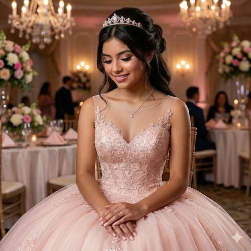 Regalo Para Quinceañera, Collar Dije 15 Años Plata 925 Dije Gota