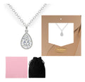 Collar Elegante Gota Zirconia Plata 925 Plateado