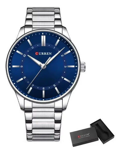 Reloj Para Hombre En Acero Inoxidable Plateado Plateado
