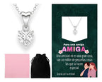 Collar Corazón con Mensaje · Regalo para Amiga · Plata