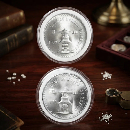 2 Onza Troy 1979 Y 1980 Plata Pura 925 De Colección
