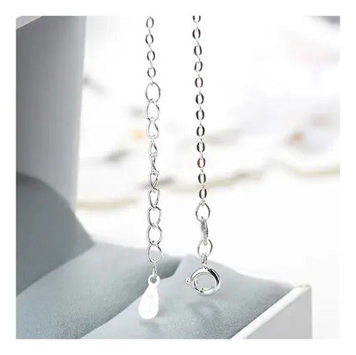 Collar De Plata Con Colgantes De Cristal De Estrella Azul Plateado