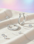 Aretes Arracadas De Plata 925 Con Circonitas Plateado