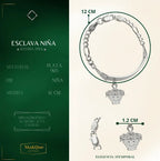 Esclava Niña con Dije 12 cm · Plata 925
