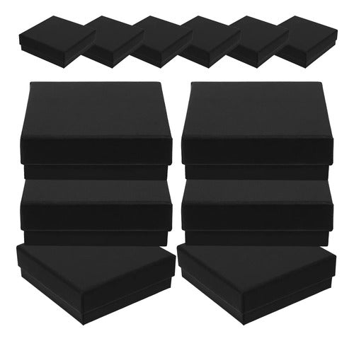 Cajas De Regalo Para Joyeria Color Negro 10 Piezas Negro
