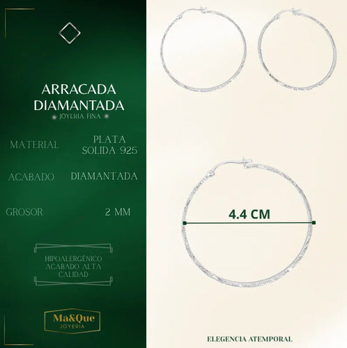 Arracada De Plata 925 Modernos Y Elegantes Mujer Plateado