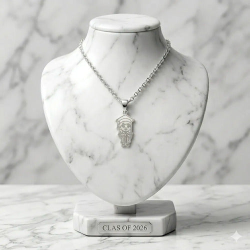 Regalo De Graduación Collar Y Dije Niña - Niño De Plata 925 Niña