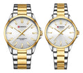 Reloj Para Parejas Acero Inoxidable, Regalo Plateado Gris