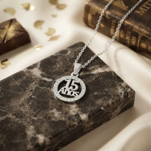 Collar Y Dije De 15 Años Mensaje Especial A Hija, Plata 925
