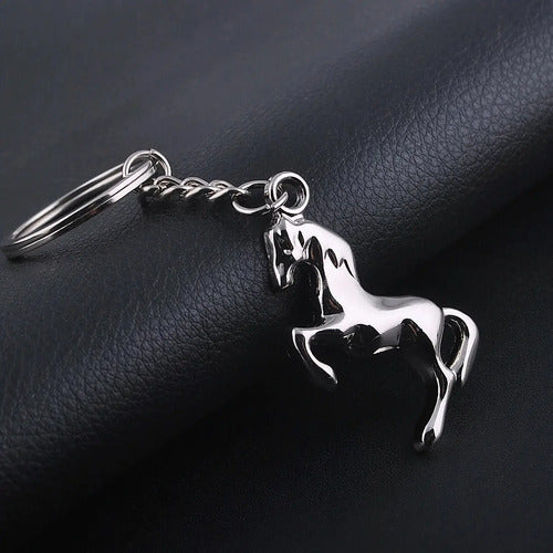 Llavero Animal Caballo Plateado Ideal Para Regalo Vaquero Plateado