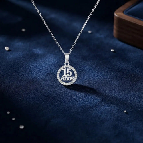 Collar Y Dije De 15 Años Mensaje Especial A Hija, Plata 925