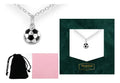 Collar De Plata 925 Dije Balón De Futbol Deportivo, Regalo Plateado