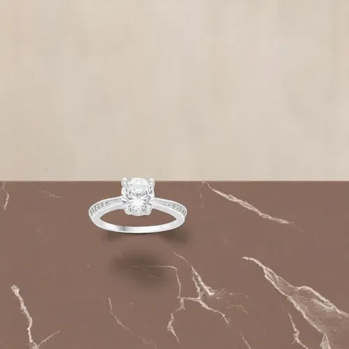 Anillo De Compromiso Plata 925 Con Circonitas Plateado 9