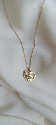 Joyas, El Día De La Madre, Aretes Y Cadena Te Amo Mama, Mom