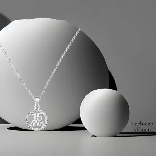 Regalo Para Quinceañera, Joyeria Plata 925 Dije 15 Años Plateado